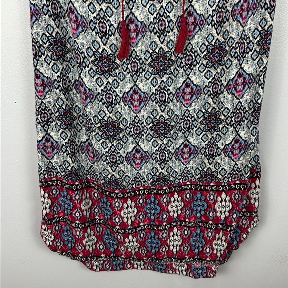 Beachlunchlounge Kayla Boho Sleeveless Tassel Dress Medium Antique Claret - Picture 5 of 13